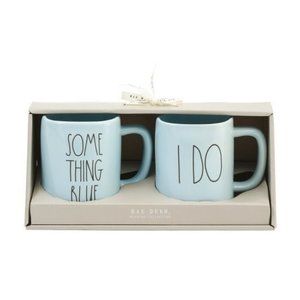 NWT RAE DUNN 'Something Blue' and 'I Do' Mug Set